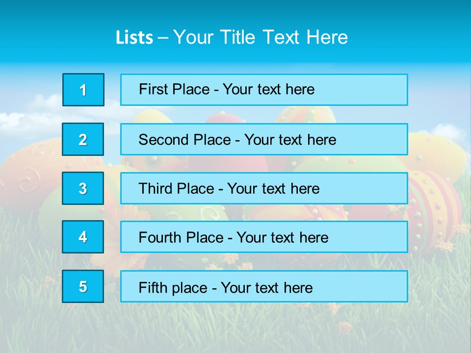 Spring Group Clouds PowerPoint Template