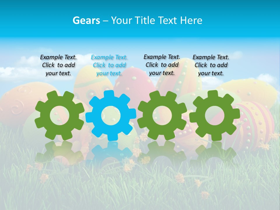 Spring Group Clouds PowerPoint Template