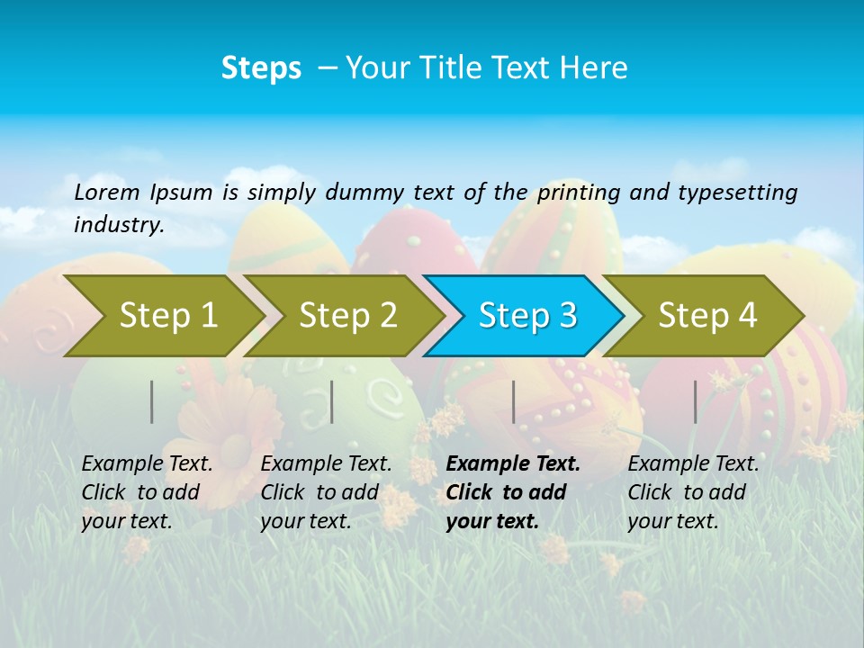 Spring Group Clouds PowerPoint Template
