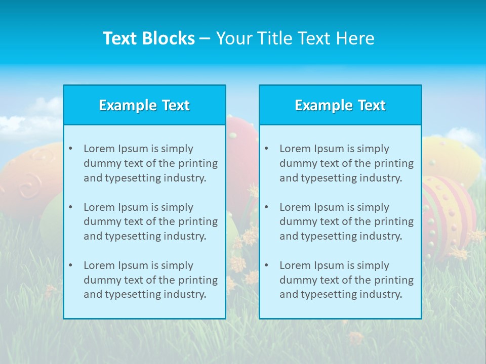 Spring Group Clouds PowerPoint Template