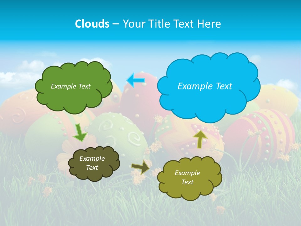 Spring Group Clouds PowerPoint Template