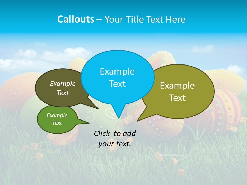 Spring Group Clouds PowerPoint Template