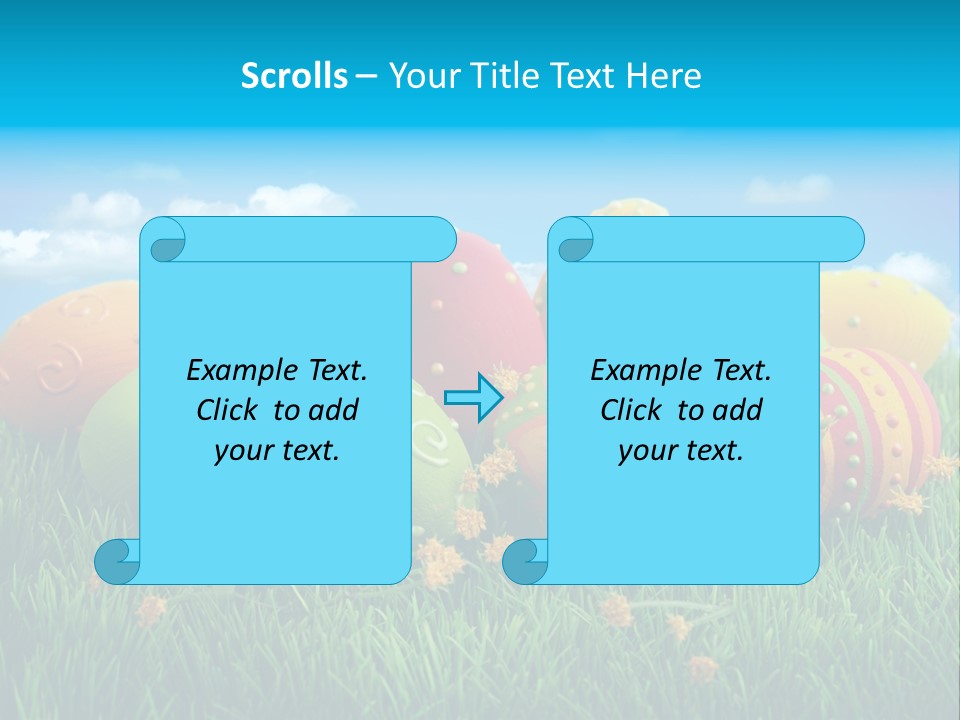 Spring Group Clouds PowerPoint Template
