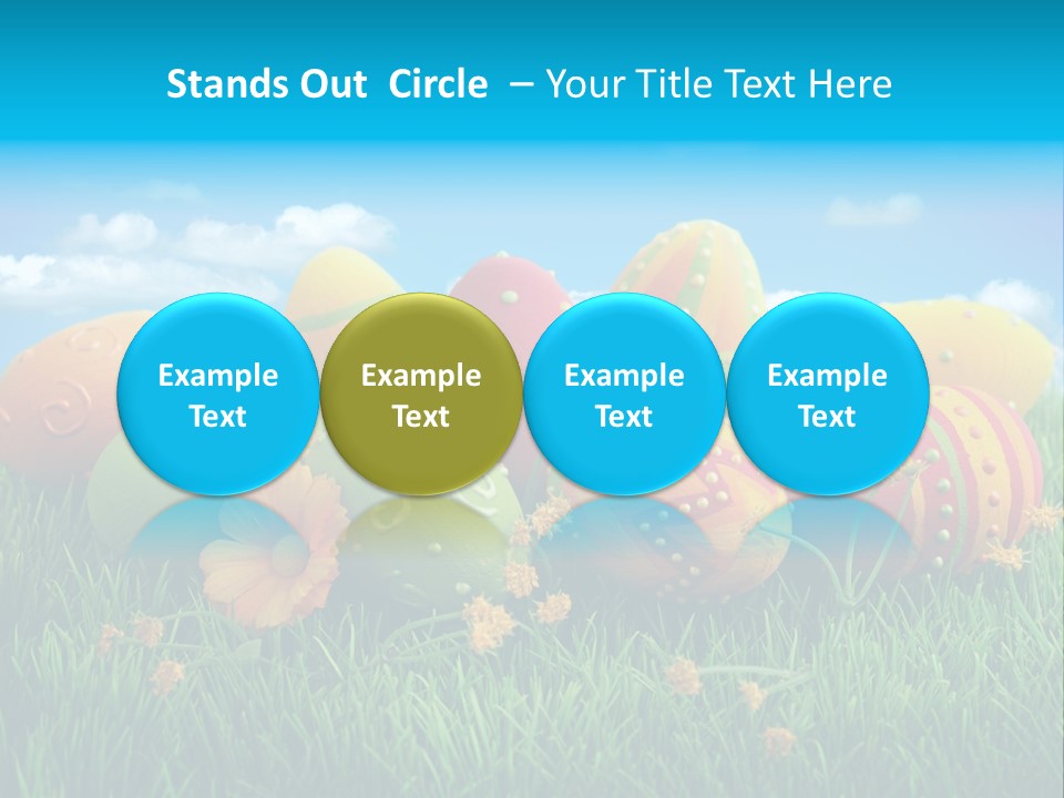 Spring Group Clouds PowerPoint Template
