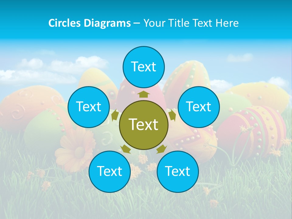 Spring Group Clouds PowerPoint Template