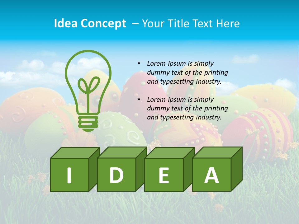 Spring Group Clouds PowerPoint Template