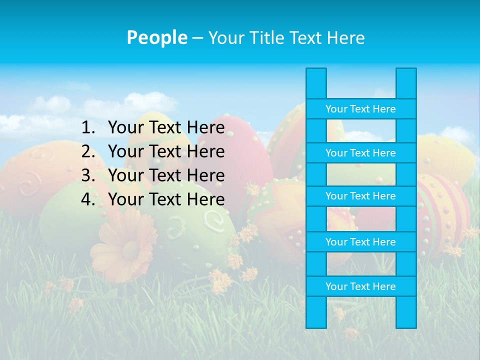 Spring Group Clouds PowerPoint Template
