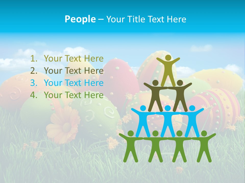 Spring Group Clouds PowerPoint Template