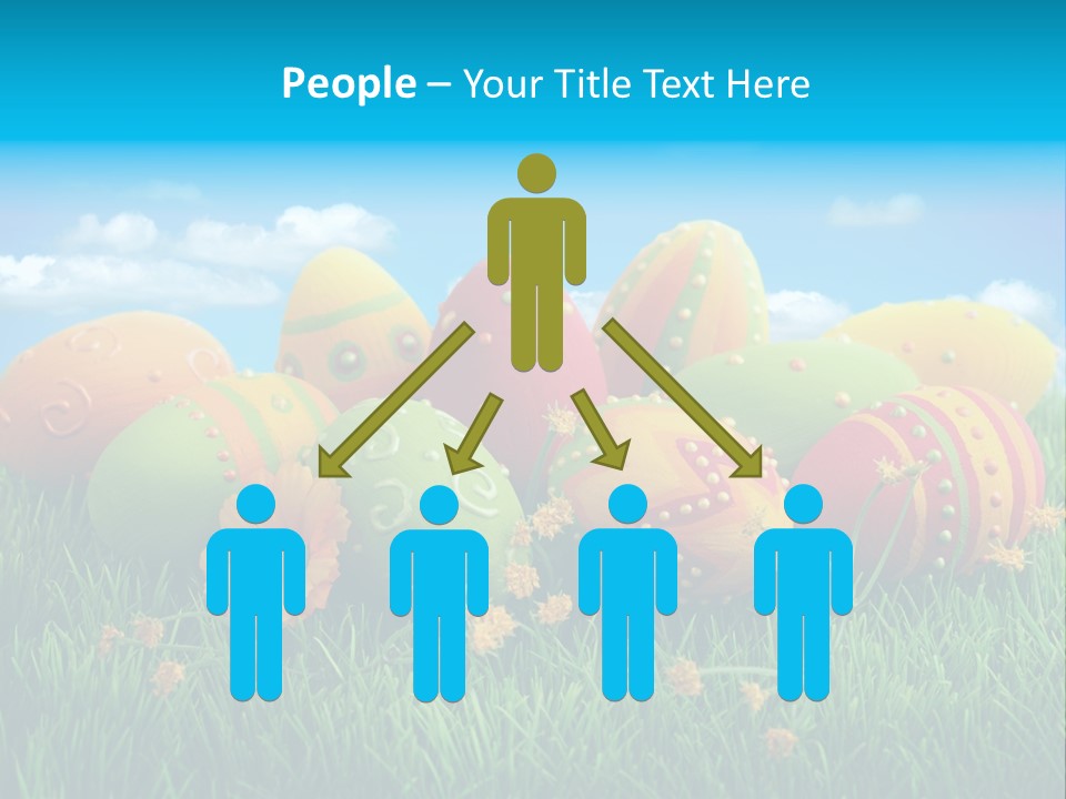 Spring Group Clouds PowerPoint Template