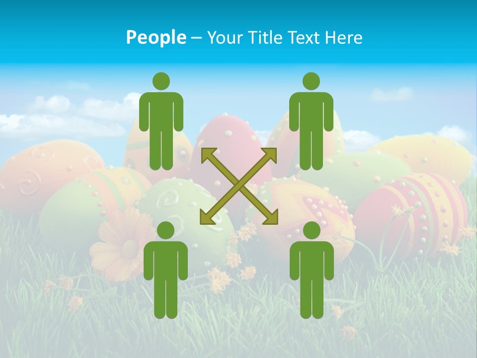 Spring Group Clouds PowerPoint Template