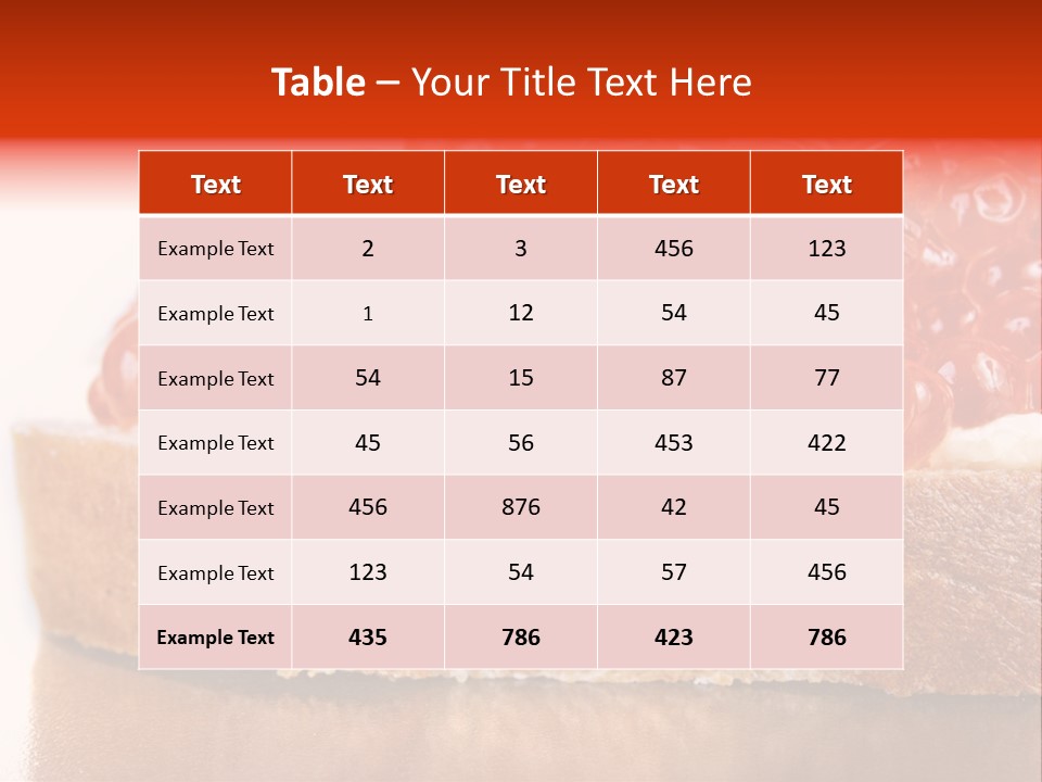 Luxury Breakfast Nobody PowerPoint Template