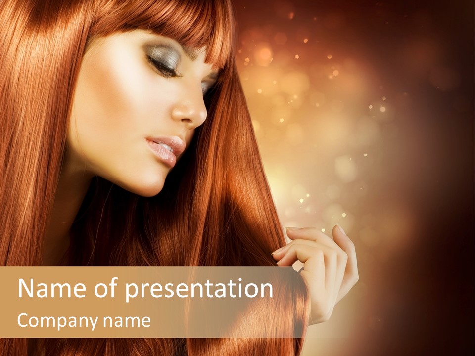 Haircut Coloring Pure PowerPoint Template