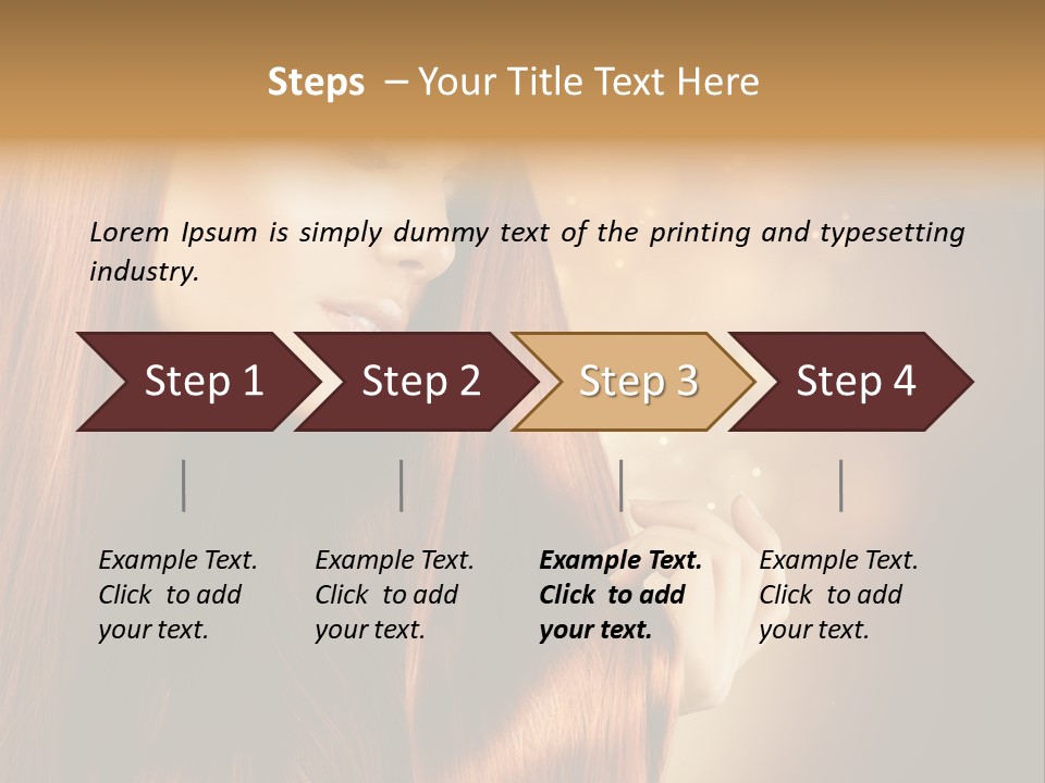 Haircut Coloring Pure PowerPoint Template