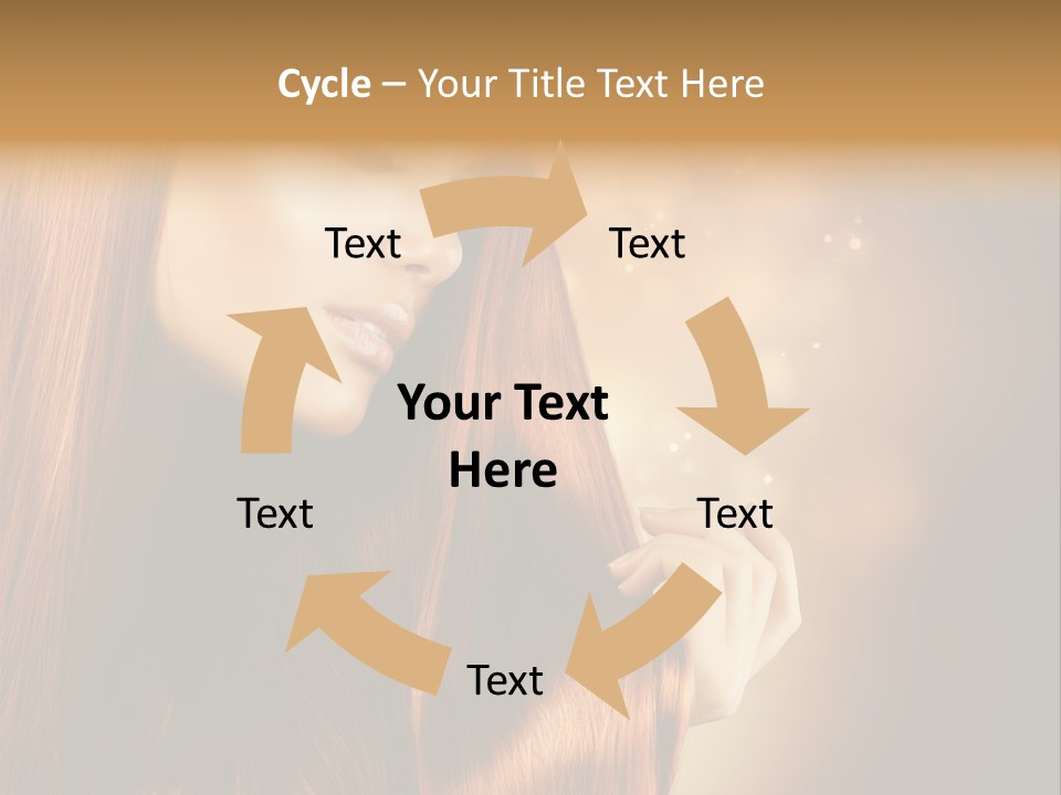 Haircut Coloring Pure PowerPoint Template
