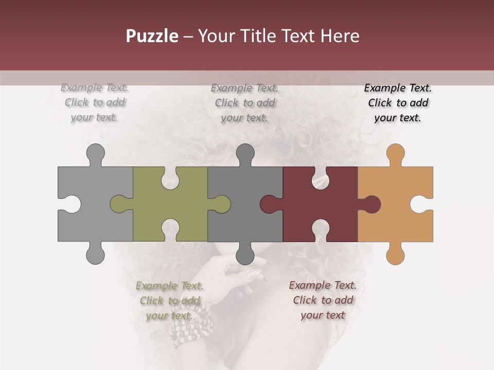 Romantic Character Blonde PowerPoint Template