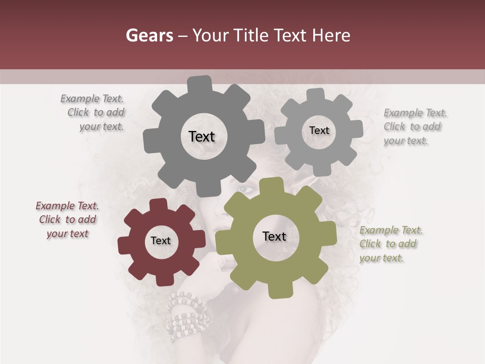 Romantic Character Blonde PowerPoint Template