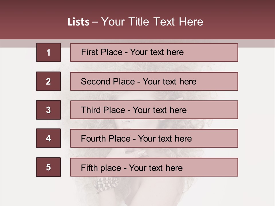 Romantic Character Blonde PowerPoint Template