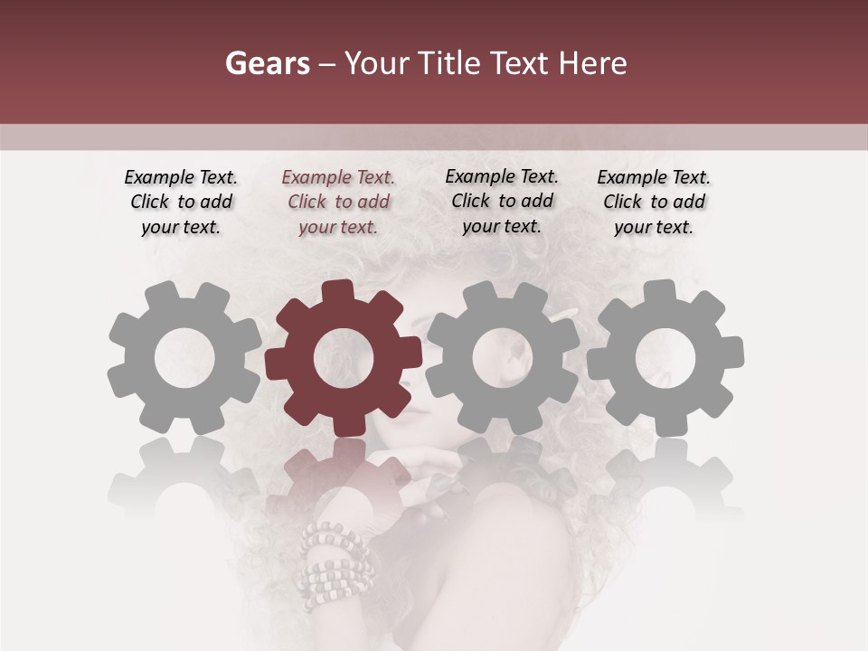 Romantic Character Blonde PowerPoint Template