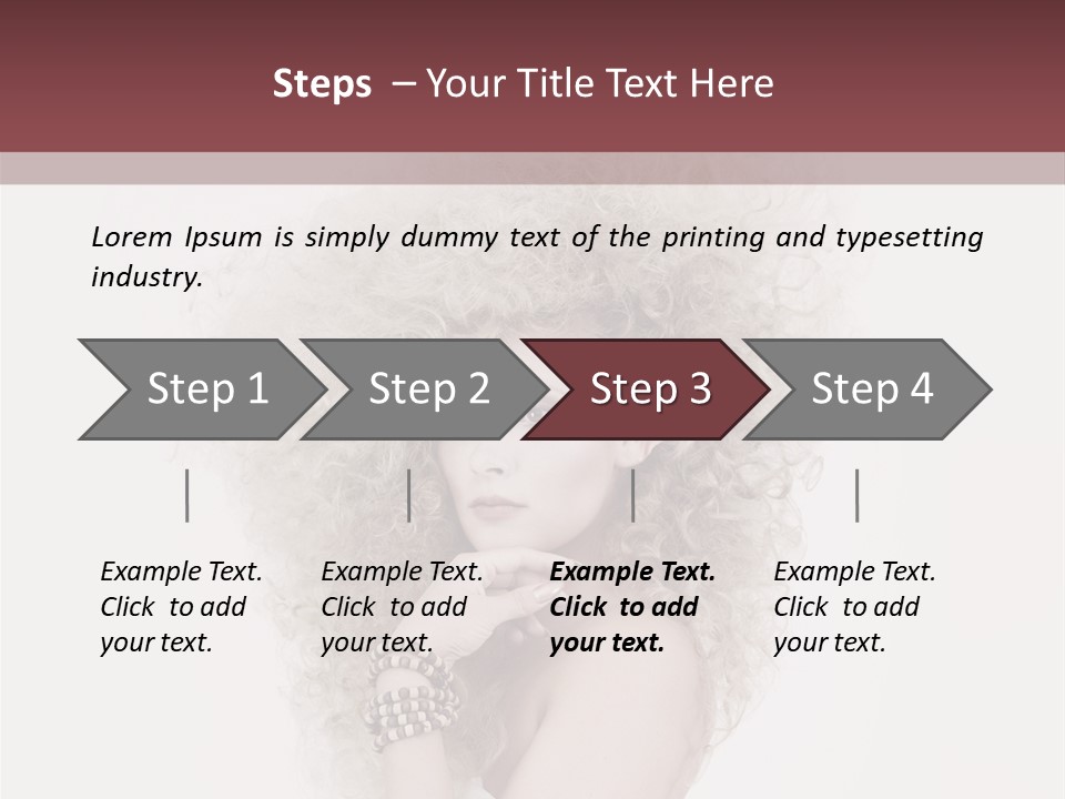Romantic Character Blonde PowerPoint Template
