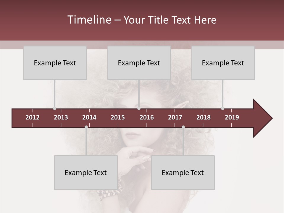 Romantic Character Blonde PowerPoint Template