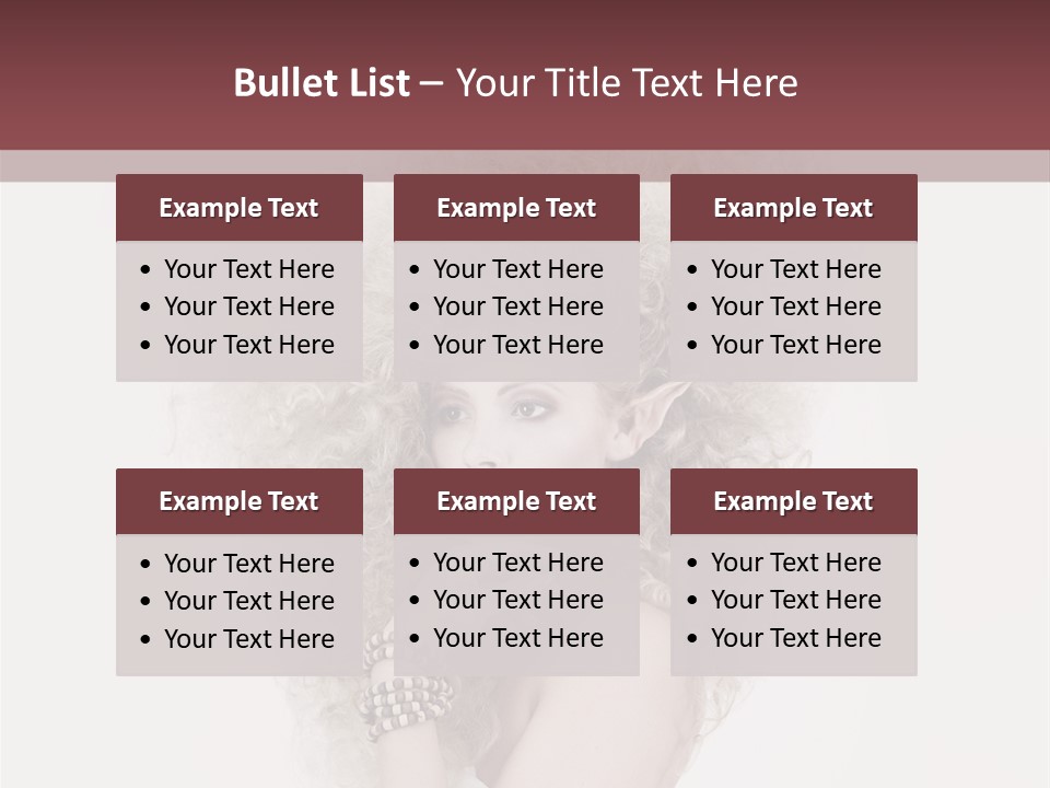 Romantic Character Blonde PowerPoint Template