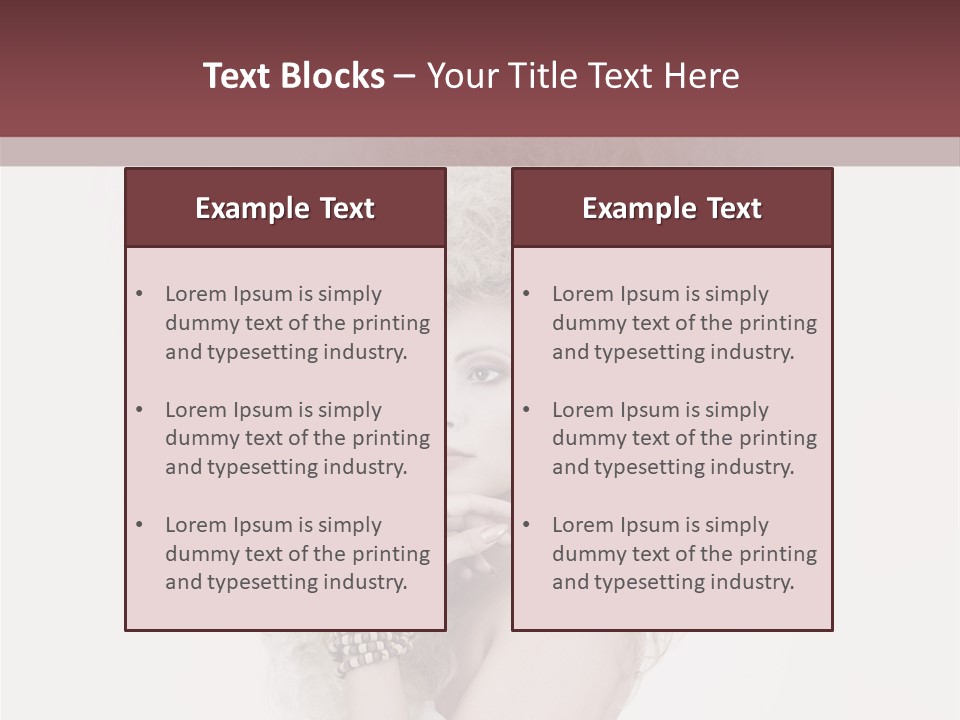 Romantic Character Blonde PowerPoint Template