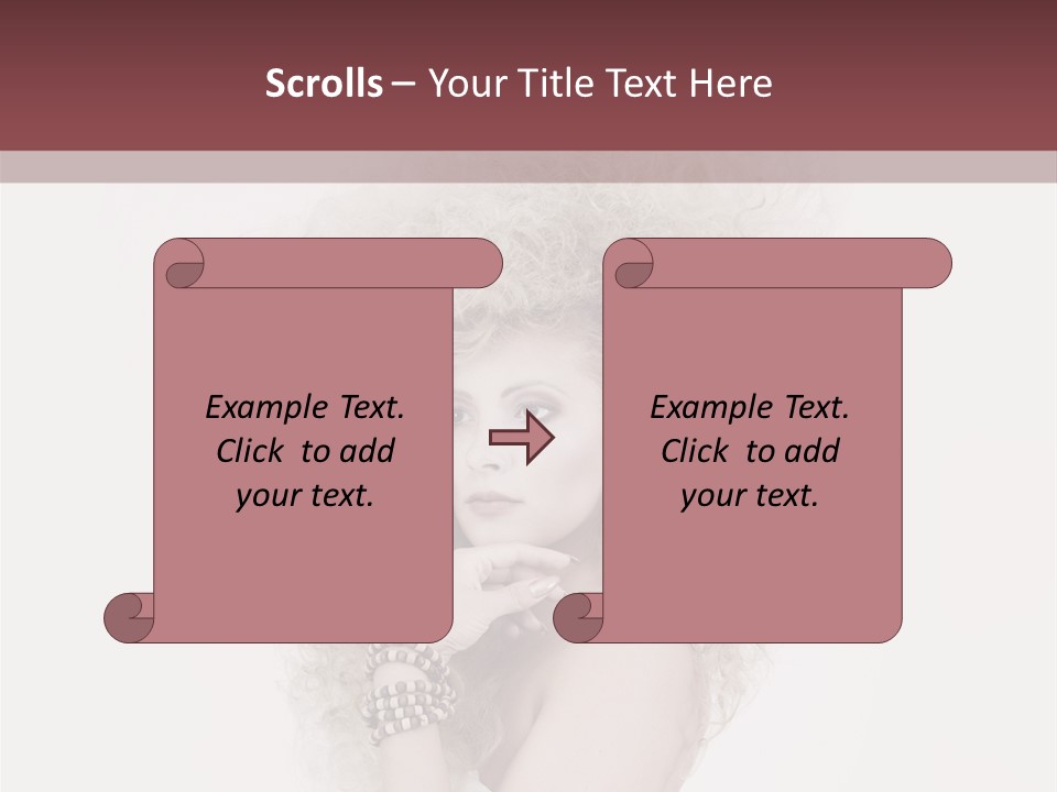 Romantic Character Blonde PowerPoint Template