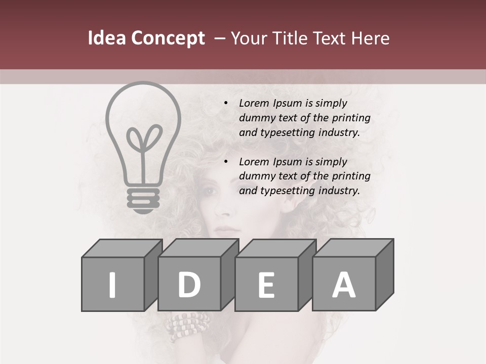 Romantic Character Blonde PowerPoint Template