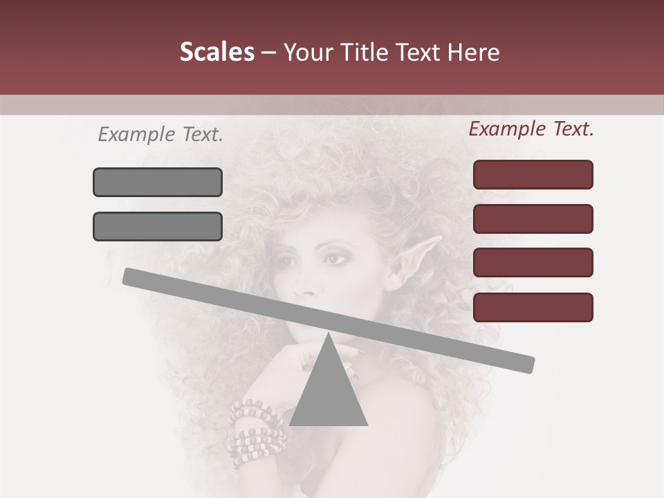 Romantic Character Blonde PowerPoint Template