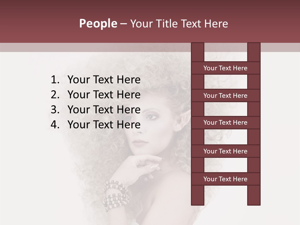 Romantic Character Blonde PowerPoint Template