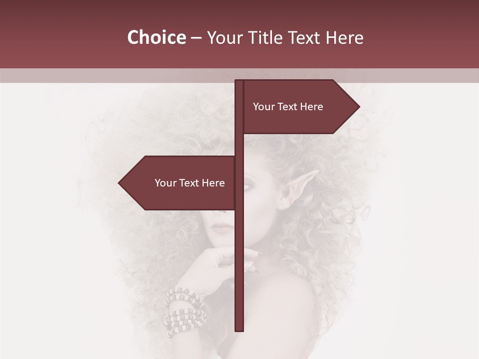 Romantic Character Blonde PowerPoint Template