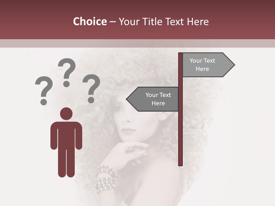 Romantic Character Blonde PowerPoint Template