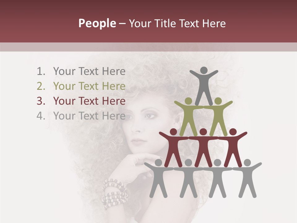 Romantic Character Blonde PowerPoint Template