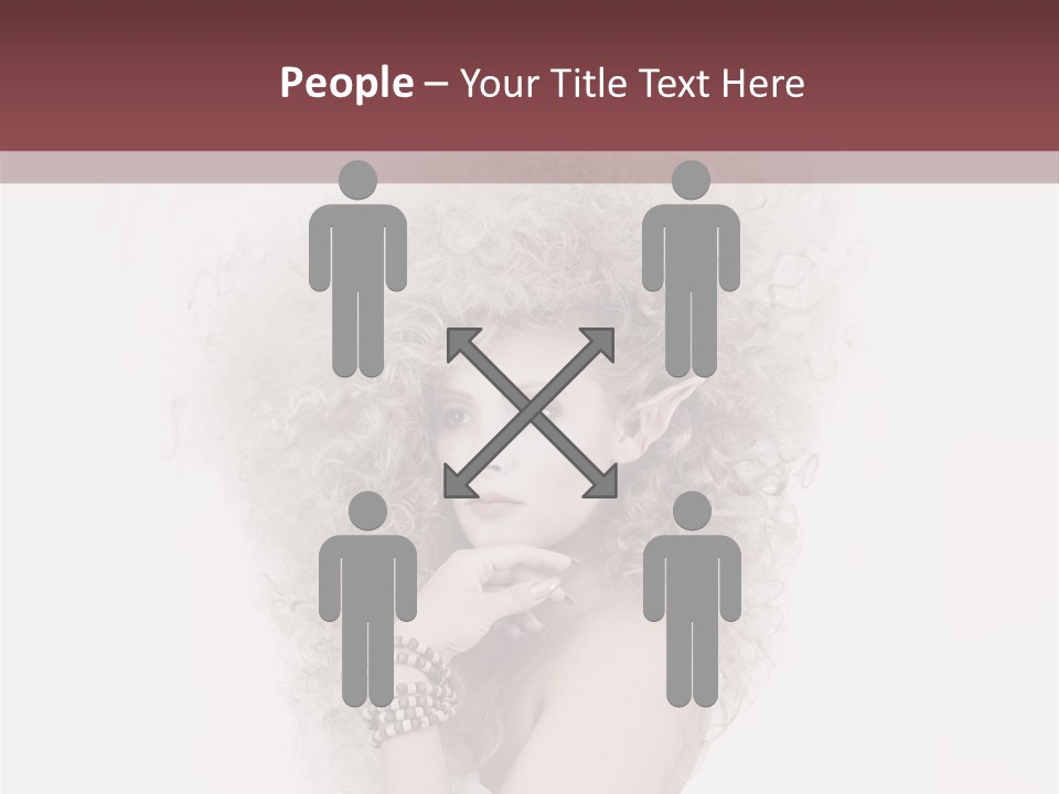 Romantic Character Blonde PowerPoint Template