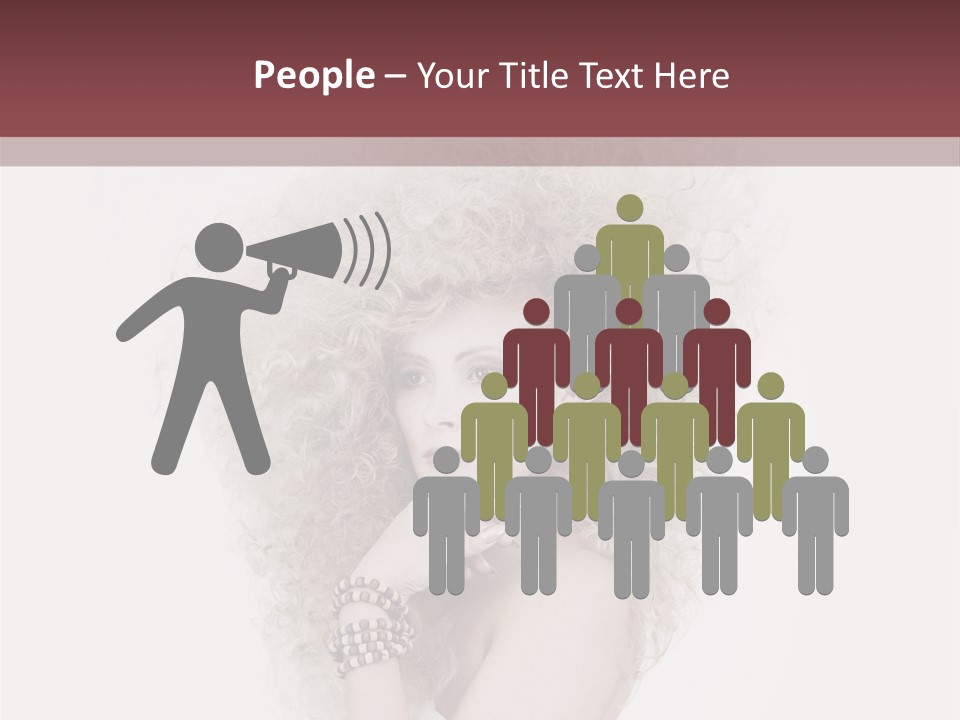 Romantic Character Blonde PowerPoint Template