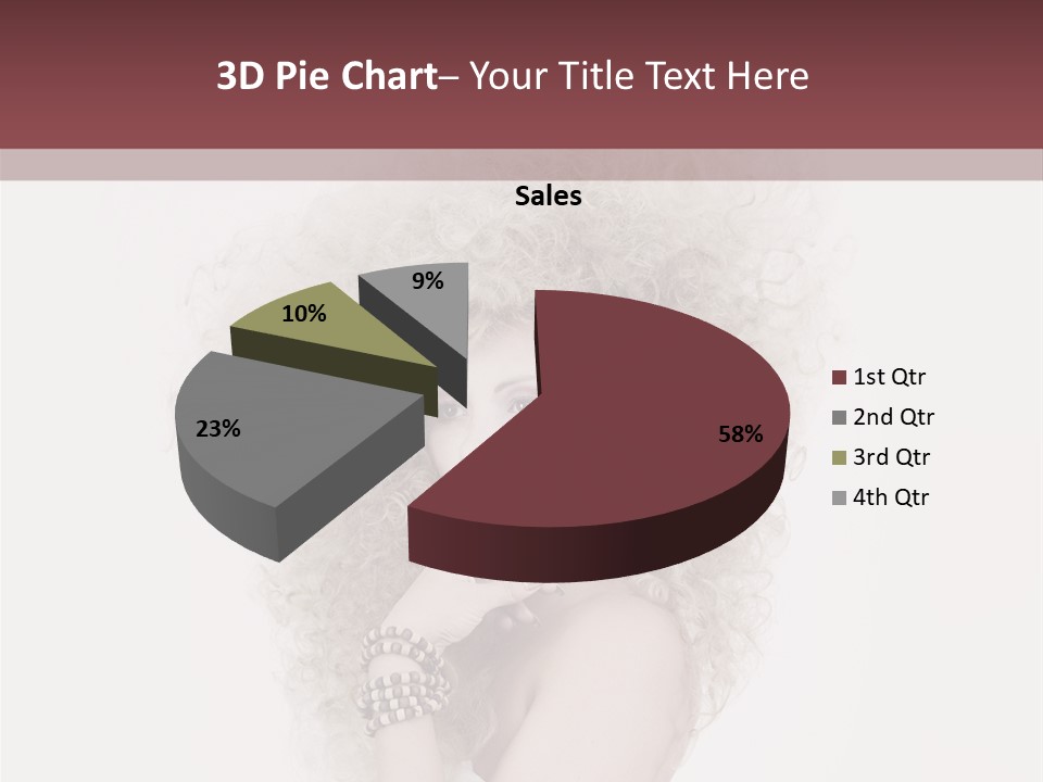 Romantic Character Blonde PowerPoint Template