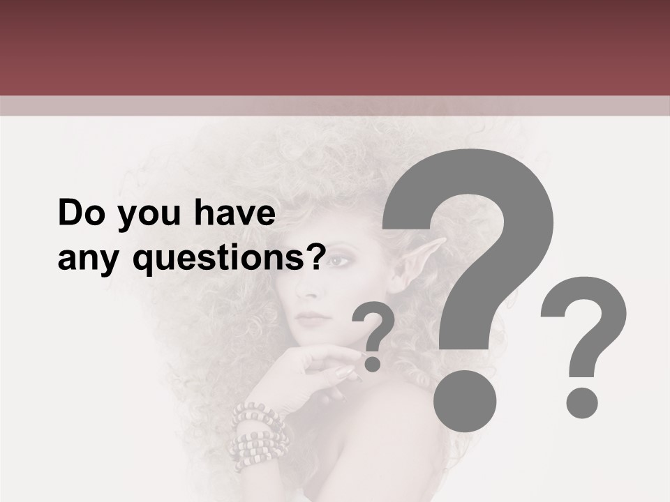 Romantic Character Blonde PowerPoint Template