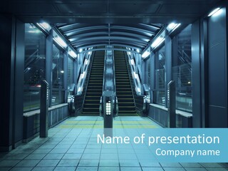 Passengers Metro Handrail PowerPoint Template