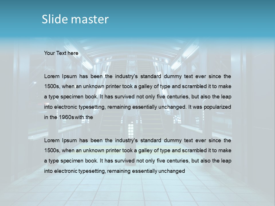 Passengers Metro Handrail PowerPoint Template