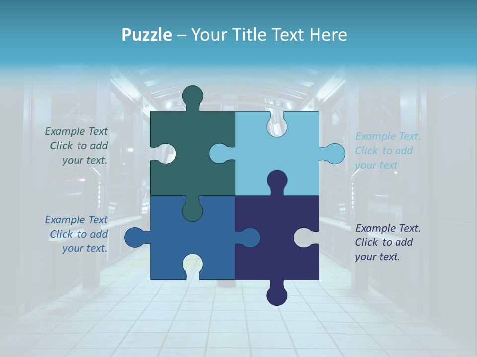 Passengers Metro Handrail PowerPoint Template