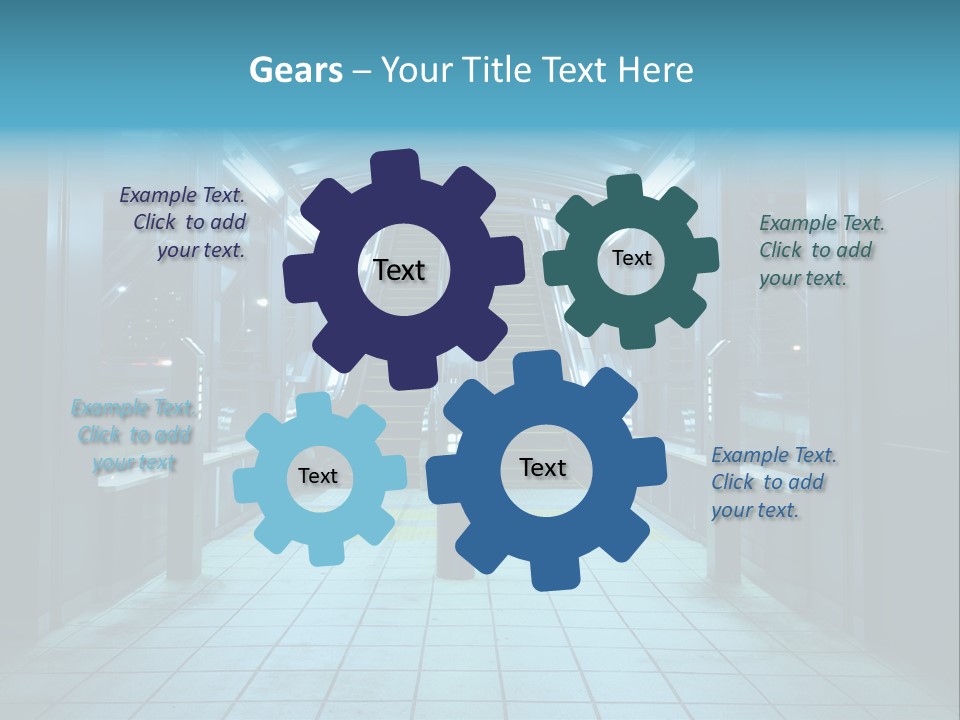 Passengers Metro Handrail PowerPoint Template