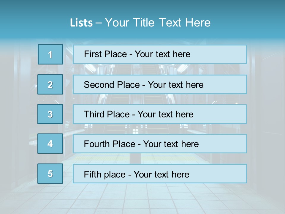Passengers Metro Handrail PowerPoint Template