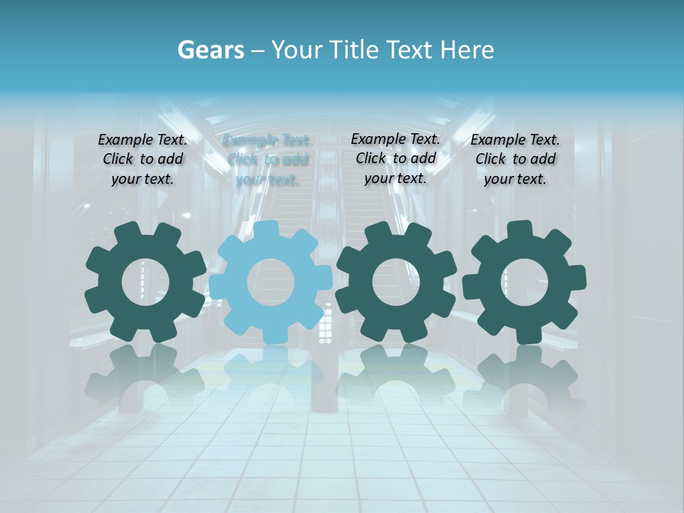 Passengers Metro Handrail PowerPoint Template