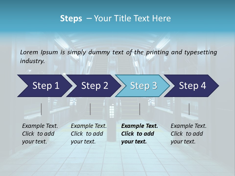 Passengers Metro Handrail PowerPoint Template