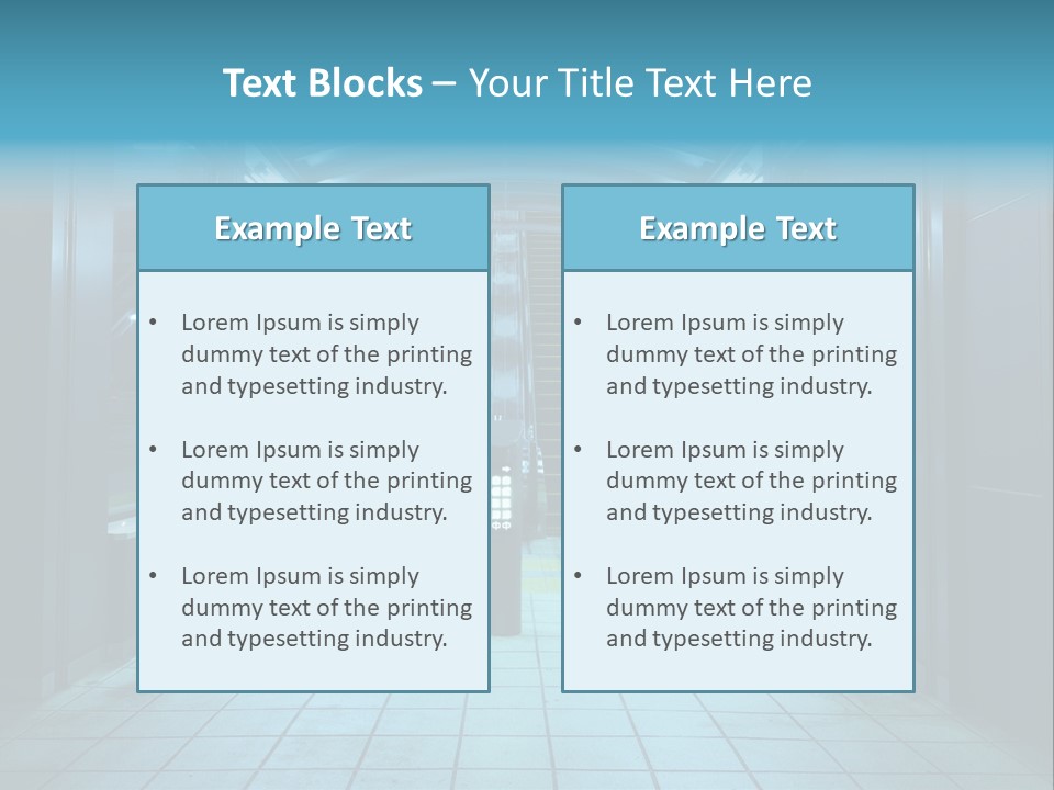 Passengers Metro Handrail PowerPoint Template