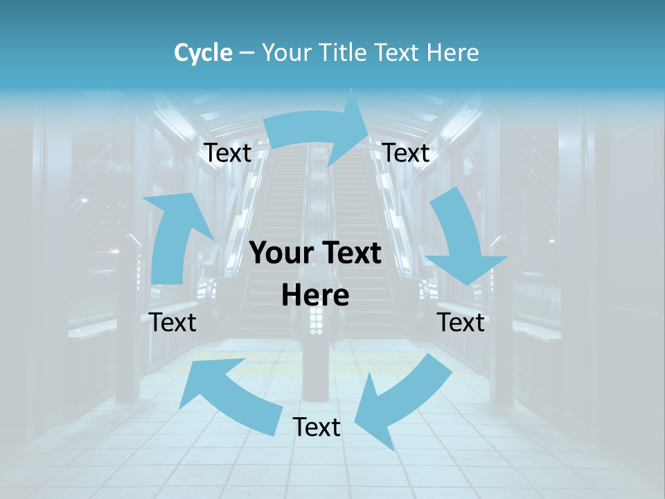 Passengers Metro Handrail PowerPoint Template