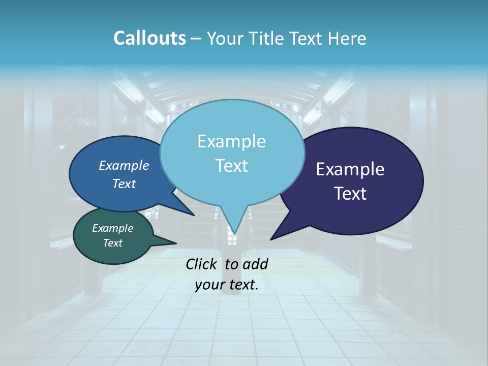 Passengers Metro Handrail PowerPoint Template