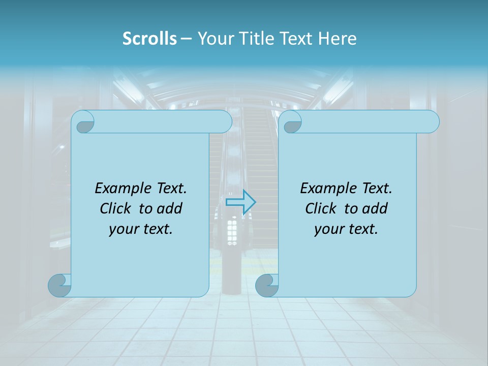 Passengers Metro Handrail PowerPoint Template