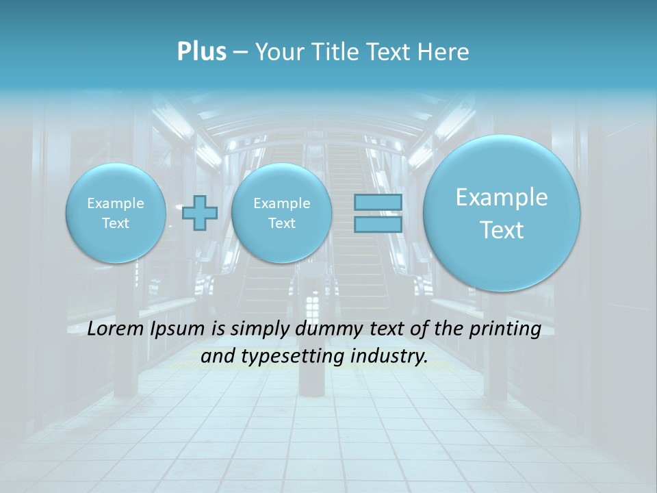 Passengers Metro Handrail PowerPoint Template