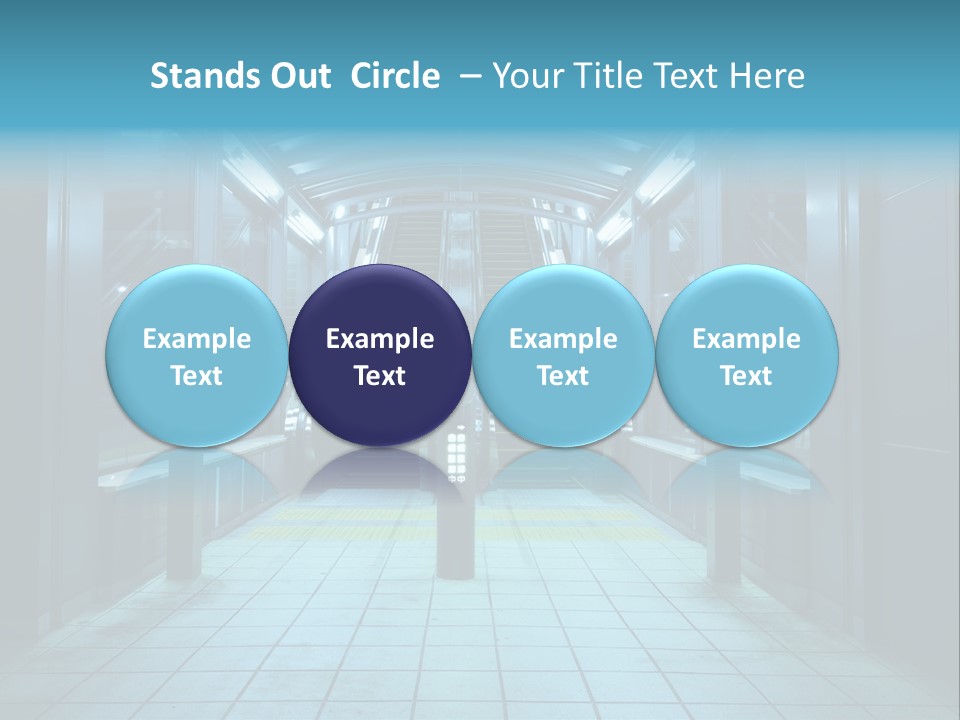 Passengers Metro Handrail PowerPoint Template